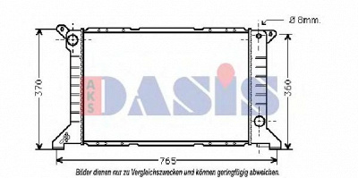 AKS DASIS 250250n -  Радиатор, охлаждение двигателя
